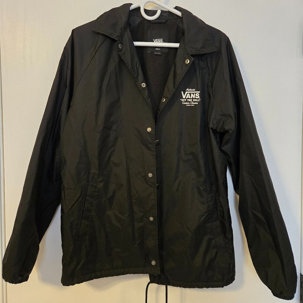 🏁 Vans "Off The Wall" Custom Classics Coach Jacket - Black - Small